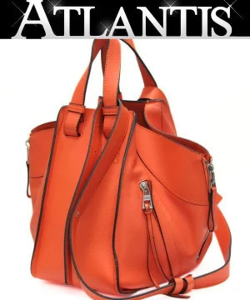 Loewe Hammock 2way Shoulder Bag Leather Orange